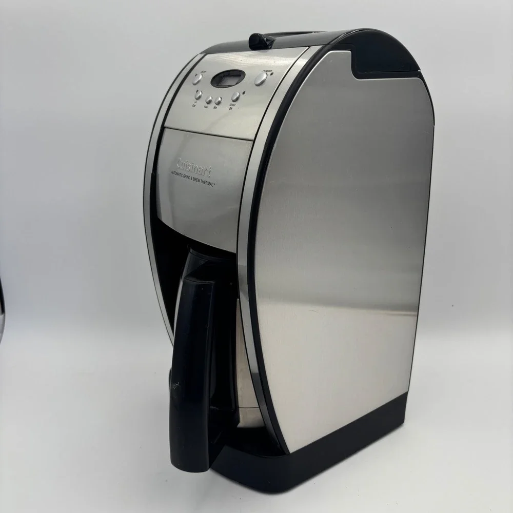 Cuisinart Coffee Maker Silver Good Automatic Grind & Brew Thermal DGB-650BC